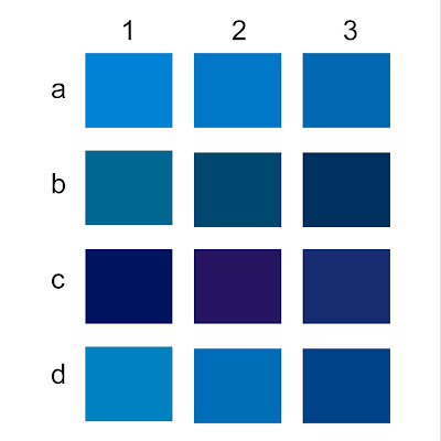  Variasi  warna  biru cmyk typhography design