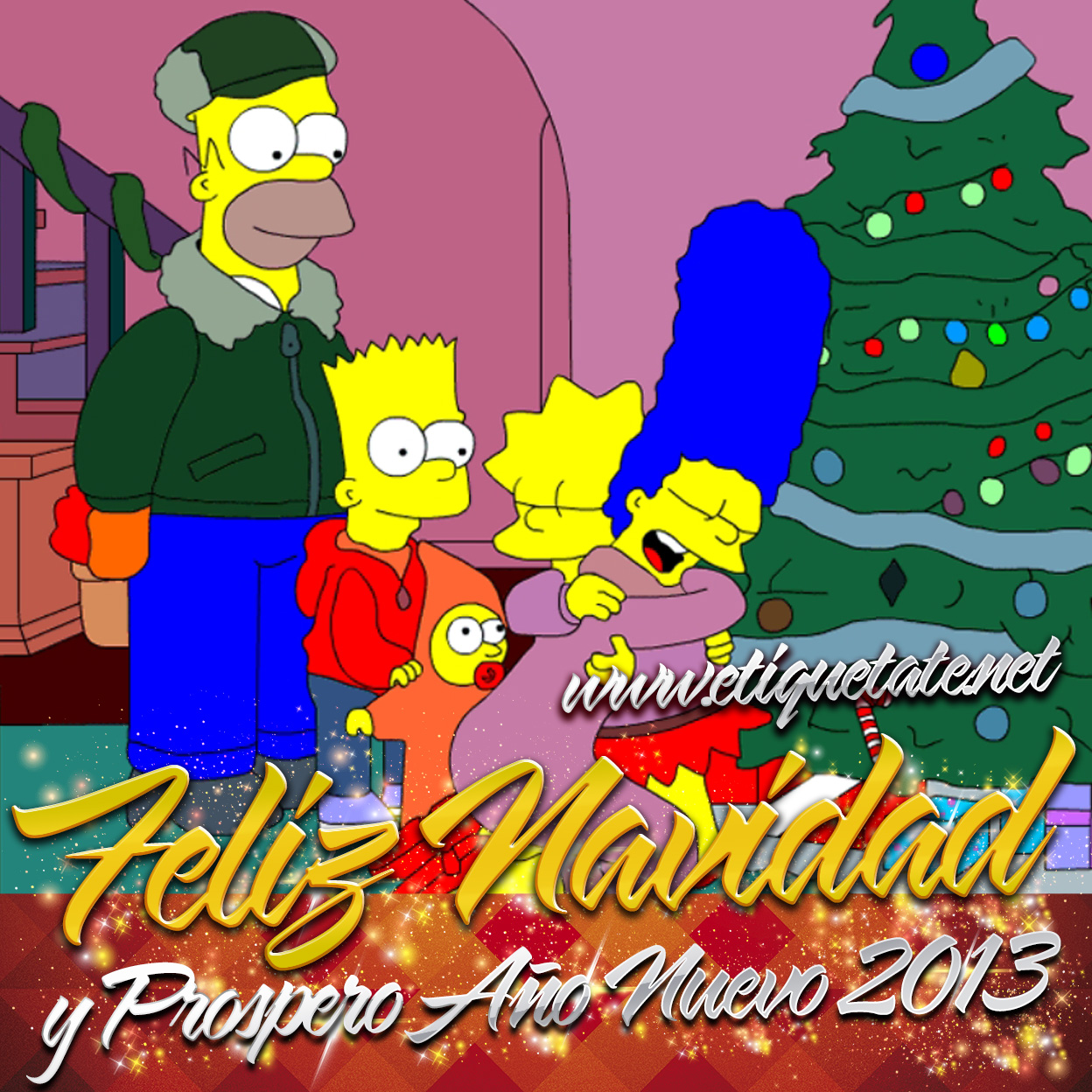 Tarjetas y Postales de Los Simpson Navideños con Frases | Etiquetate ...