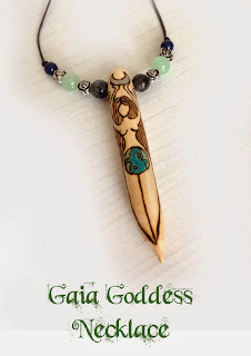 Gaia Goddess Necklace by MoonsCrafts