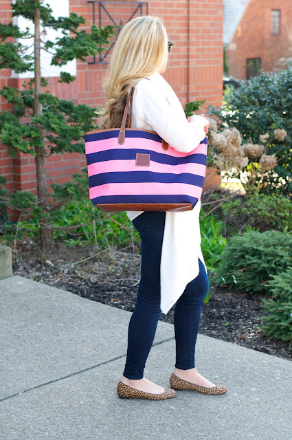 barrington gifts tote and dark wash skinny jeans