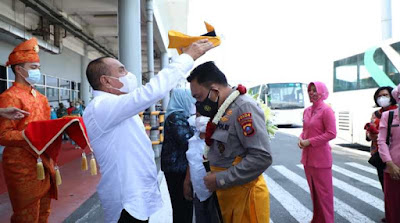 Forkopimda Sumut Sambut Kedatangan Kapoldasu Irjen Pol Panca Putra di Bandara Kualanamu