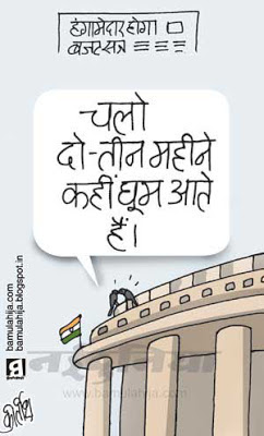 parliament, budget, indian political cartoon