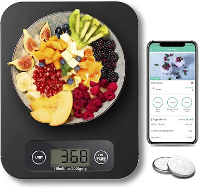 Smart digital food scale for weight loss. Scales grams & ounces with nutritional calculator