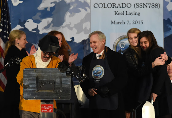 USS Colorado keel laying