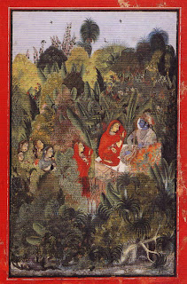 Krishna and Radha with Milkmaids 