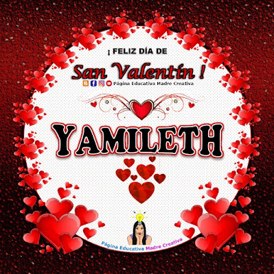 Feliz Día de San Valentín - Nombre Yamileth