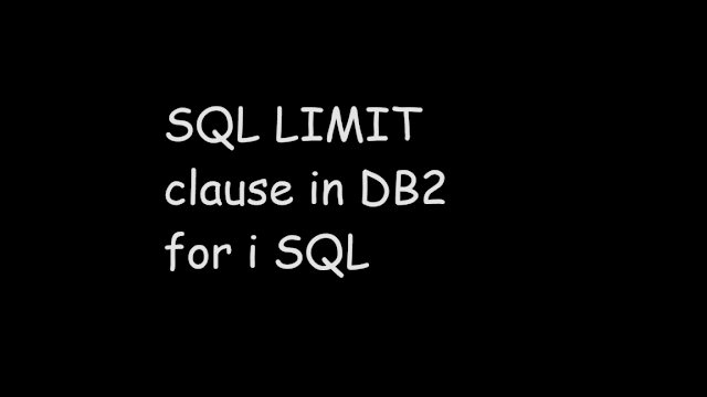 SQL LIMIT clause in DB2 for i SQL, LIMIT clause example, LIMIT with WHERE clause, LIMIT with ORDER BY clause, sql, sql tutorial, db2 for i sql, ibmi db2