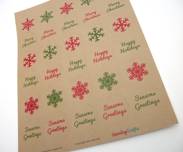 kraft merry christmas labels