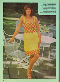 The Vintage Pattern Files: Free 1970s Crochet Pattern  - Checkered Sundress