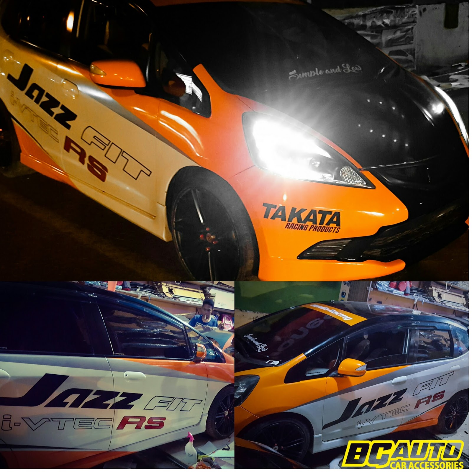 Cutting Sticker Honda Jazz Putih BGAUTO AKSESORIS MOBIL