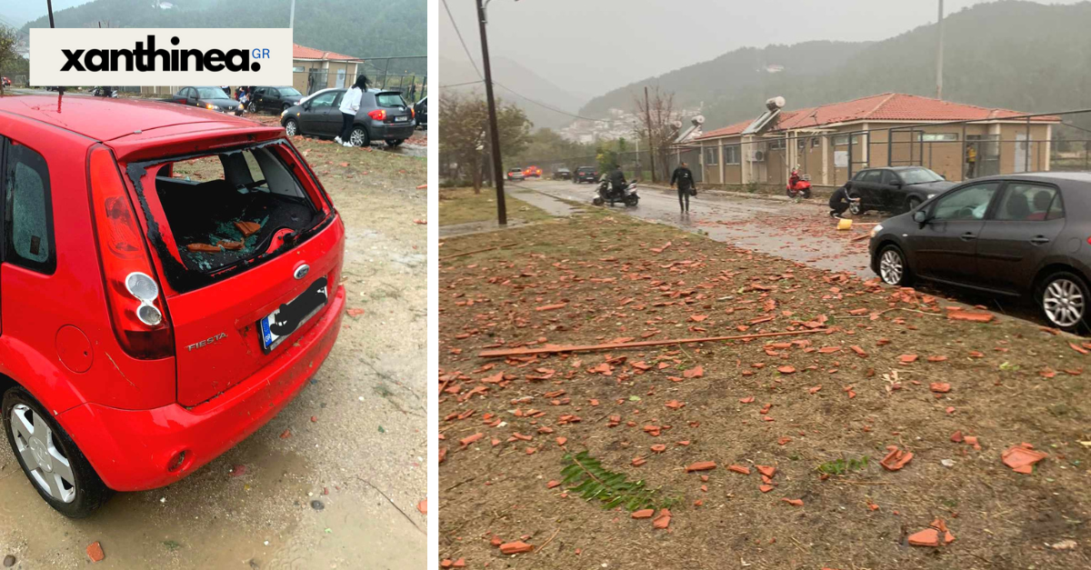 Ανεμοστρόβιλος αναποδογύρισε ΙΧ στην Ξάνθη και ξήλωσε σκεπές [ΒΙΝΤΕΟ]