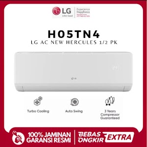 LG H05TN4 AC NEW HERCULES 1/2PK H05TN4 dengan Kapasitas Pendinginan 5,000 BTU