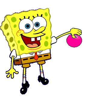  Spongebob  with pink ball