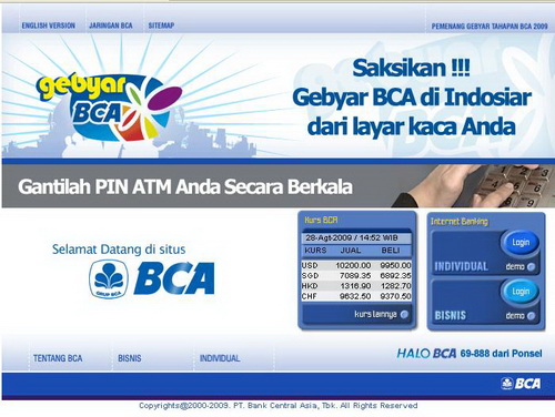 Cara Aktifasi KlikBCA Individual Login Via ATM Terbaru