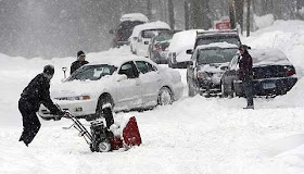 snowbank in south Minneapolis