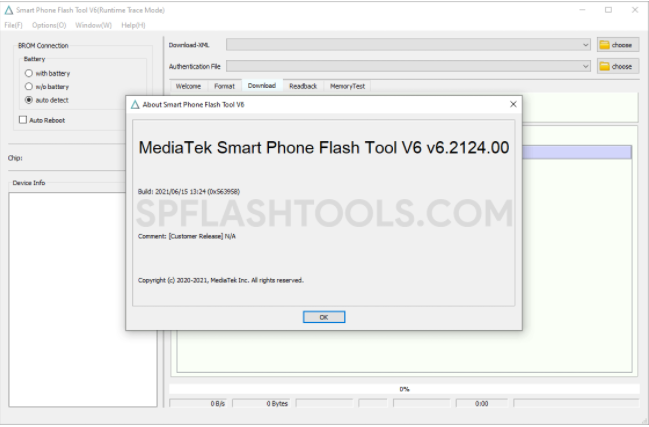 ดาวน์โหลด SP Flash Tool v6.2124 Last Update ล่าสุด 2021