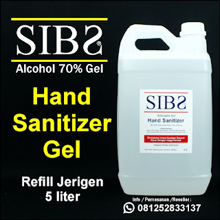 SIBS Hand Sanitizer Gel 1 liter - Antiseptik Gel 1 liter - Antiseptik Spray 1 liter di Malang Indonesia