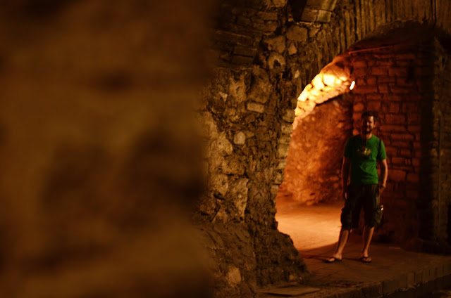 Thomas im Tunnel von Guanajuato in Mexiko