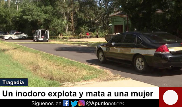 Los vecinos vieron arder el inodoro portátil frente a una casa en construcción en el vecindario