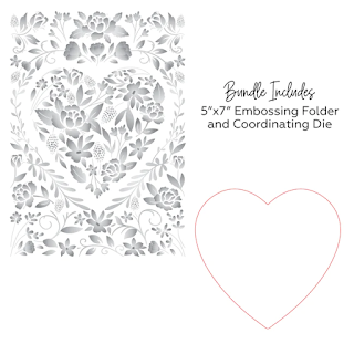 Floral Heart 3D Embossing Folder and Die Set