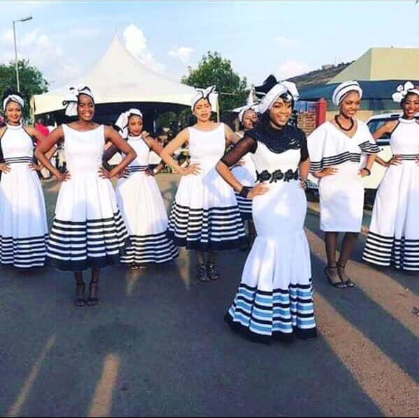 Black And White Zulu Traditional Attire.