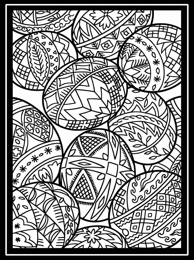 17+ Free Printable Easter Egg Coloring Pages For Adults, New Concept!