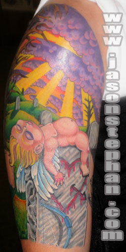 MISSI'S CHERUB TATTOO. Posted by Jason Stephan at 2:46 PM 0 comments