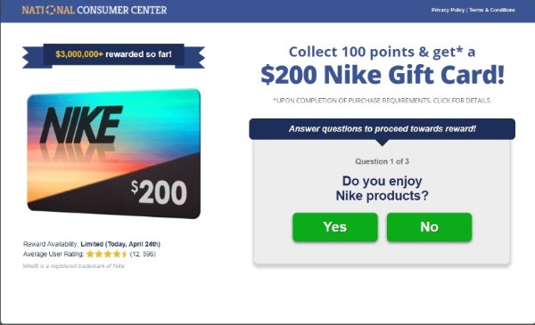 Get a $200 Nike Gift Card!