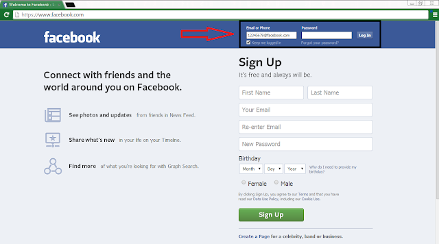 Change Your Facebook Password Step 1