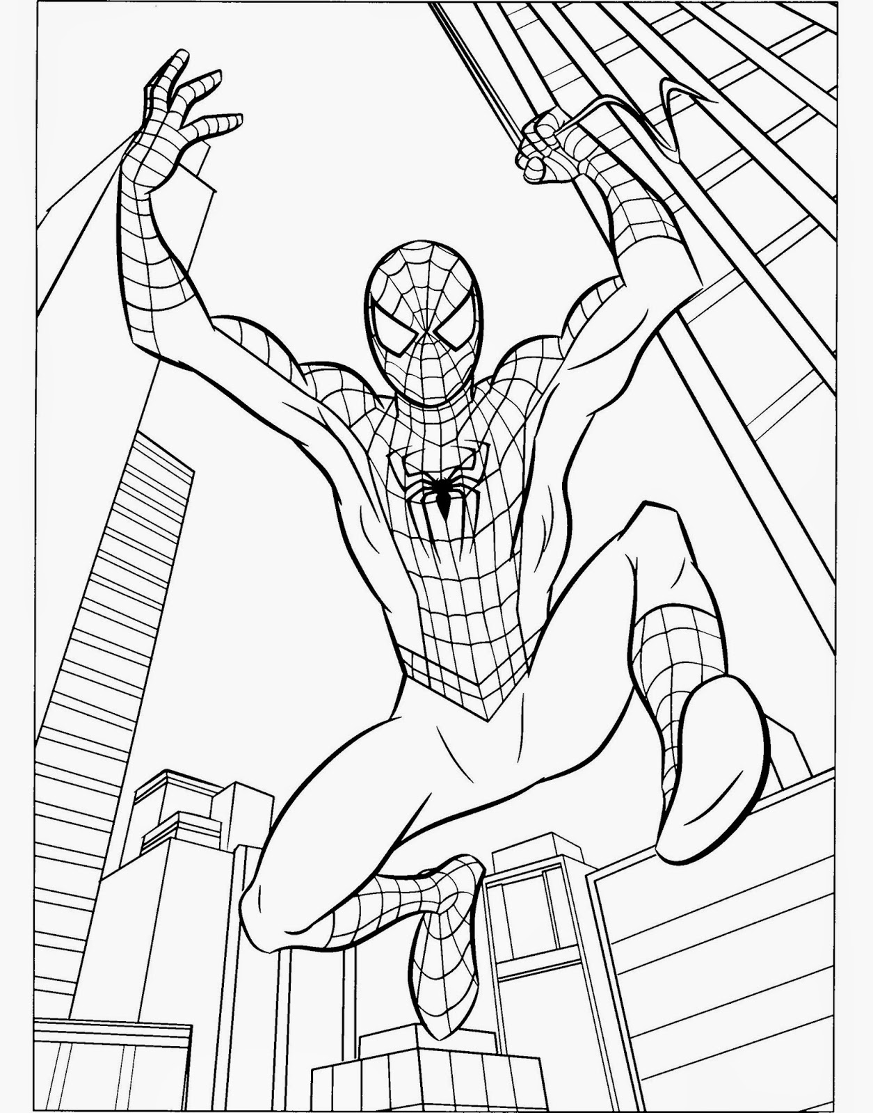Spiderman Coloring Sheets 10