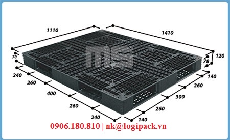 N4-1411SL2 Pallet nhựa Malaysia