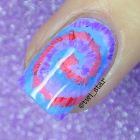 Tie-Dye Acrylic Paint Nail Art