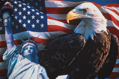 american flag and eagle pictures