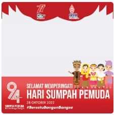 contoh twibbon hari sumpah pemuda 2022