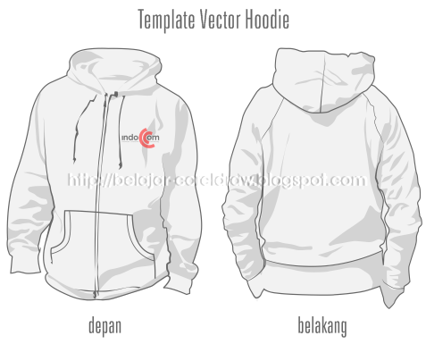 Download Template  Vector Hoodie Depan  Belakang  Format  