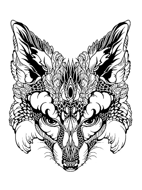 Coloringpagefoxhead Free To Print