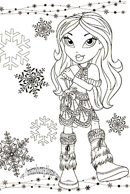 Bratz Coloring Pages on Bratz Coloring Pages  Bratz Christmas Coloring Pages