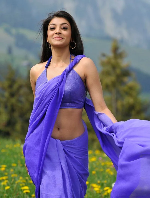 kajal aggarwal navel saree indian actress