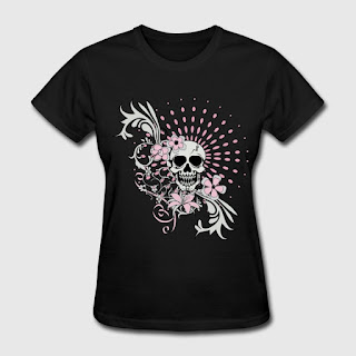 skull printed t-shirts for women