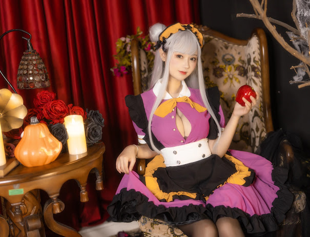 Coser@羽生三未 万圣黑丝女仆