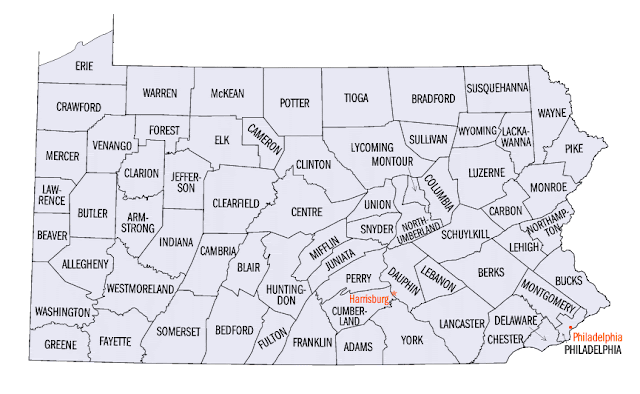 gray map of counties in ohio state