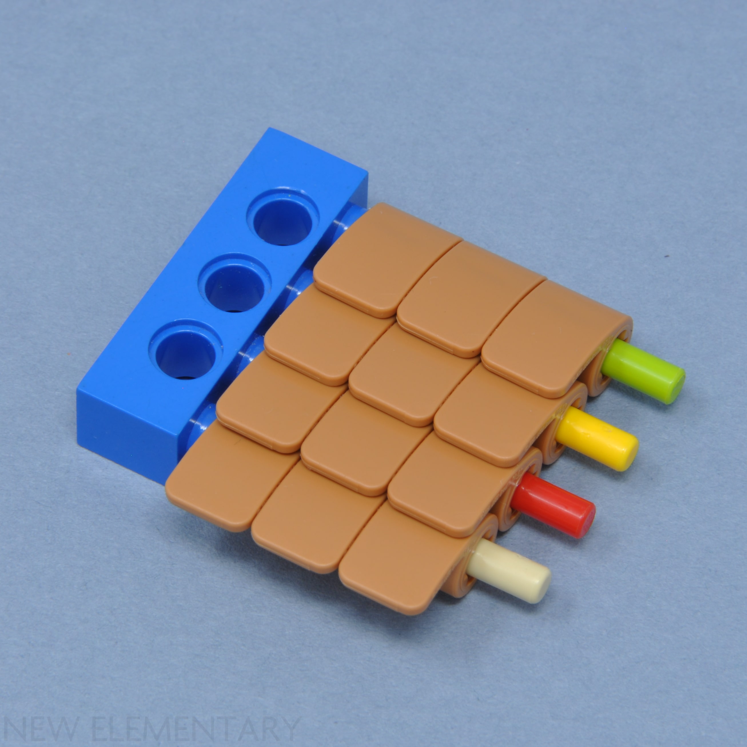Brick, Modified 2 x 2 with Grooves and Axle Hole