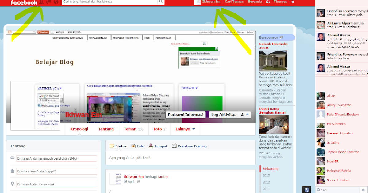 Belajar Blog: Cara Merubah Tampilan Facebook Lebih Berwarna