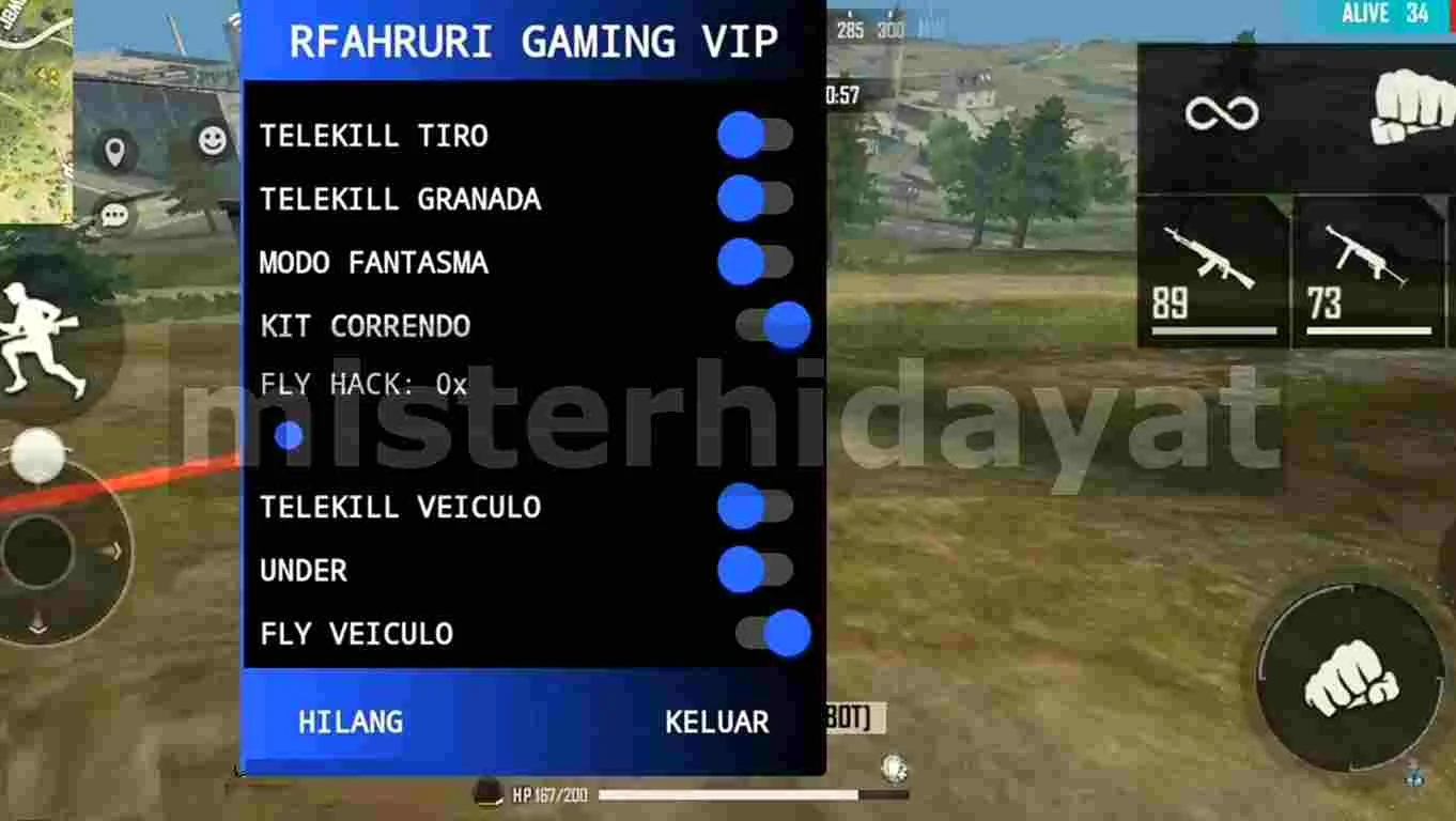 Apk Mod Rfahruri Gaming VIP Free Fire Auto Headshot Fix Match