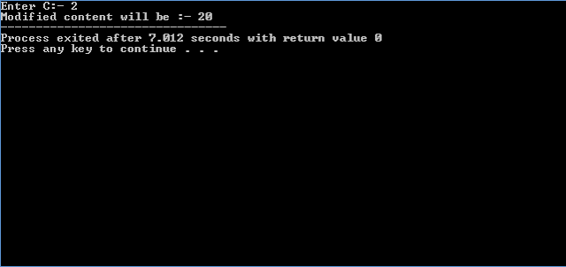 CPP program to find modified even odd using function inside loop with input 2