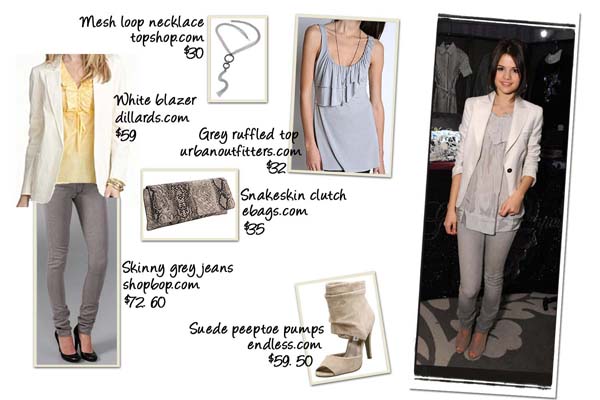 selena gomez who says shoes. selena gomez in grey