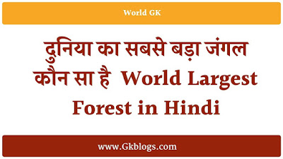 duniya ka sabse bada jungle kaun sa hai, duniya ka sabse bada jungle konsa hai, duniya ka sabse bada jungle, world largest forest