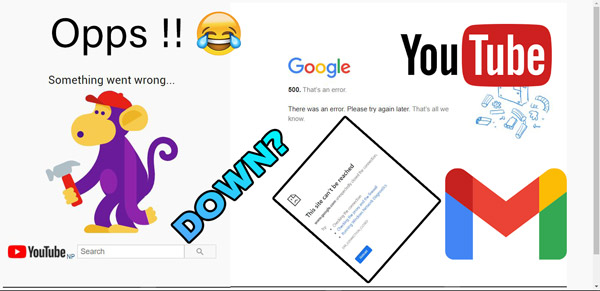 Google Services including Gmail, YouTube, Play Store are Down