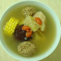 Vegetarian soup, 素食汤，鱼翅瓜汤，玉米湯，black-seed squas souph