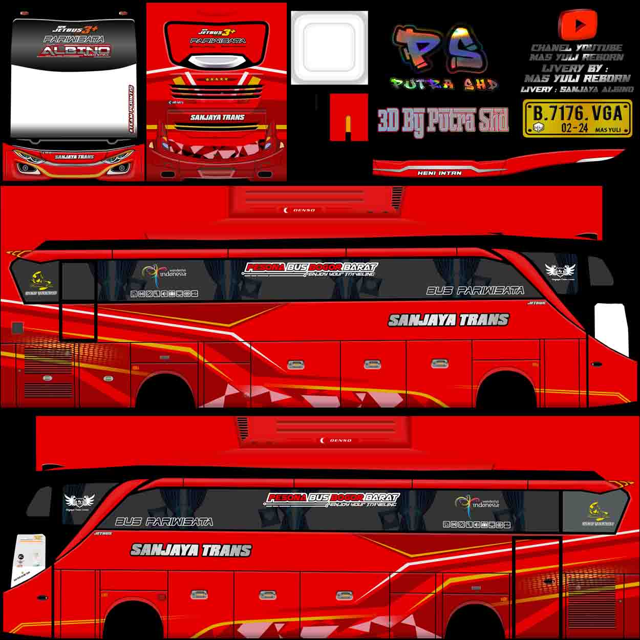 livery bussid sanjaya trans shd